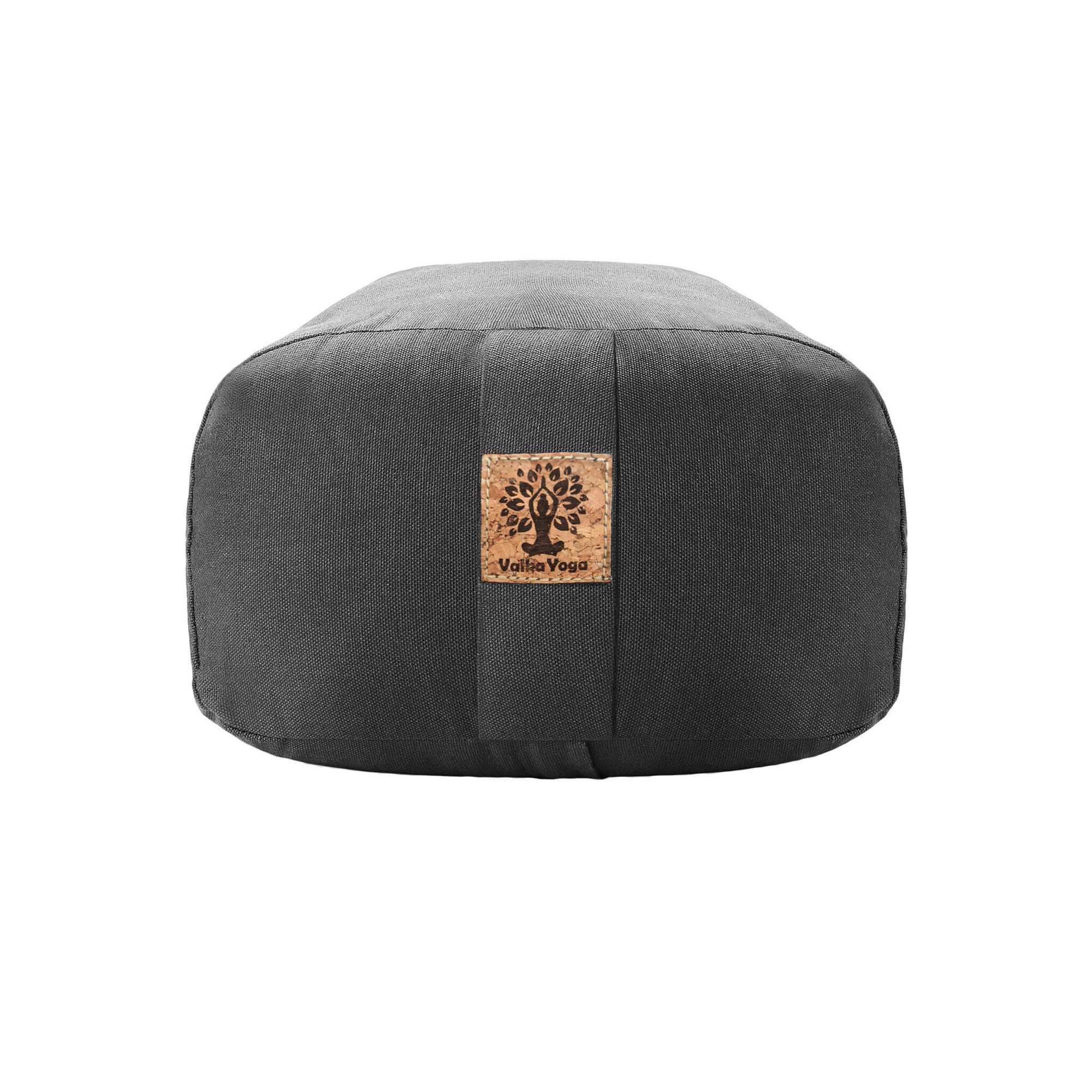 Cotton yoga bolster with cork label