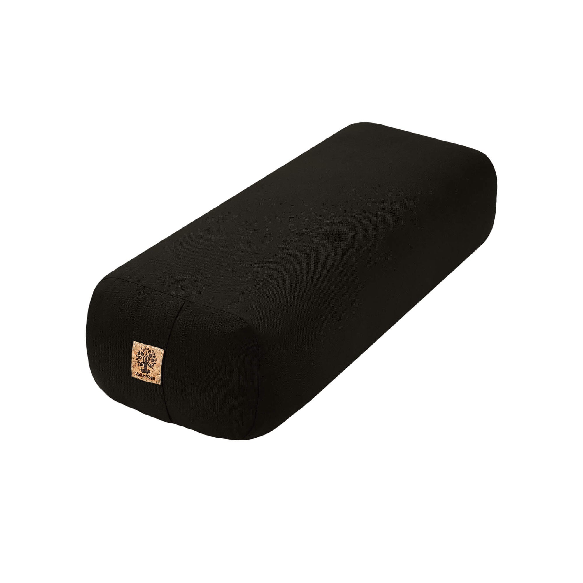 Rectangular yoga bolster in black