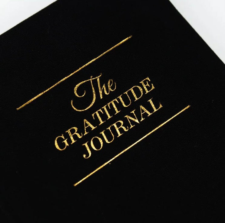 Gratitude Journal - Black cover with gold writing