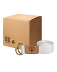 White Yoga Straps Wholesale - Box of 10